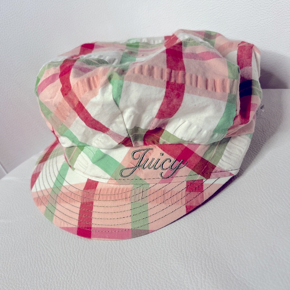 Rare Juicy Couture Y2k plaid newsboy chap